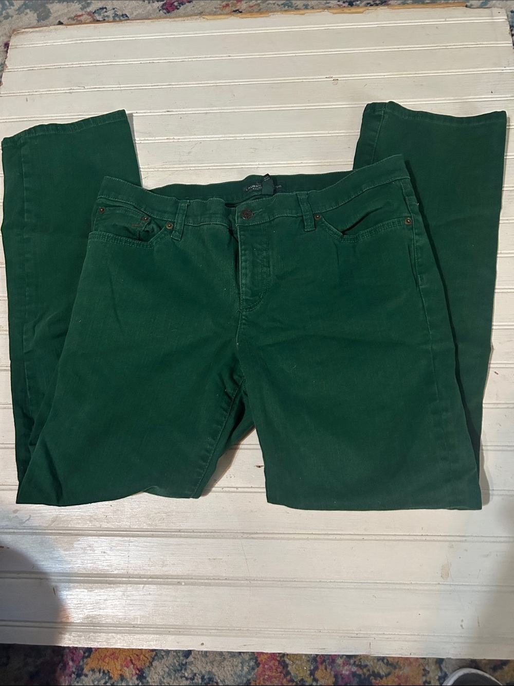 Ralph Lauren Forest Green Straight-Leg Jeans